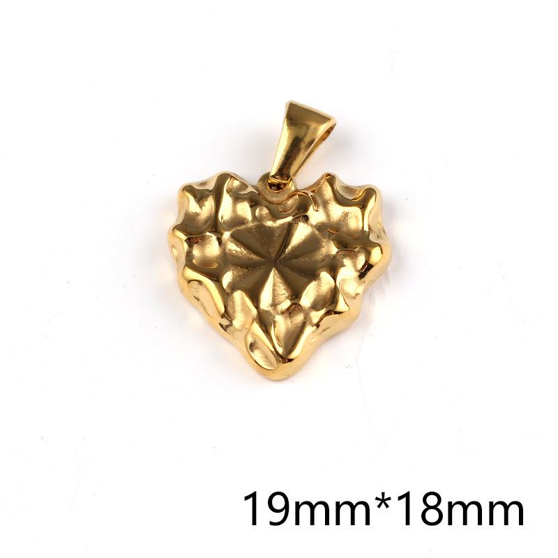 Luxury Design Tin Foil Heart Pendant - Creative Peach Heart Jewelry Accessories