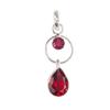 Pinker Rubellit Edelstein 925 Sterlingsilber Geschenk Schmuck Handgefertigter Anhänger 1,80" PP-10-10