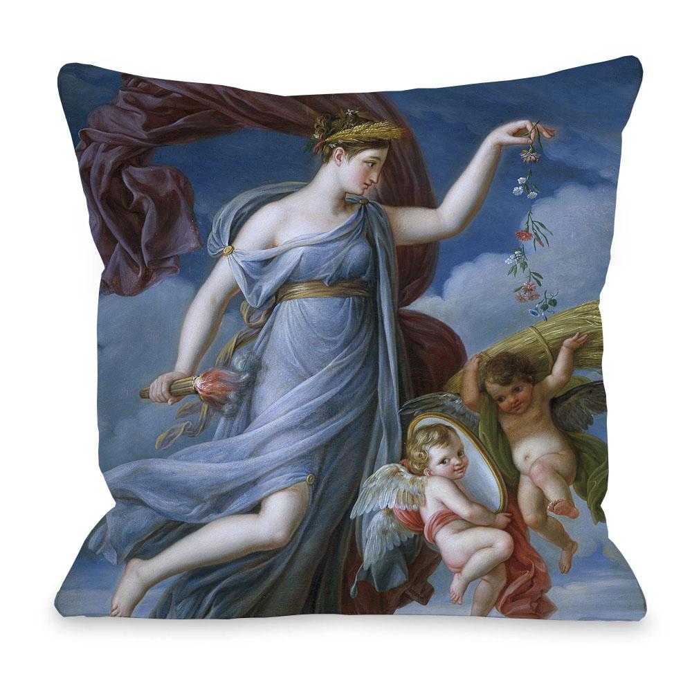 European Royal Court Madame Duchess Goddess Women Portrait Painting Cushion Covers Rococo Style Decorative Pillows For Sofa