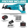 388VF 1500W Cordless Electric Reciprocating Saw with 4 Blades Saber Saw Wood Metal Cutting Tool For 18V Battery