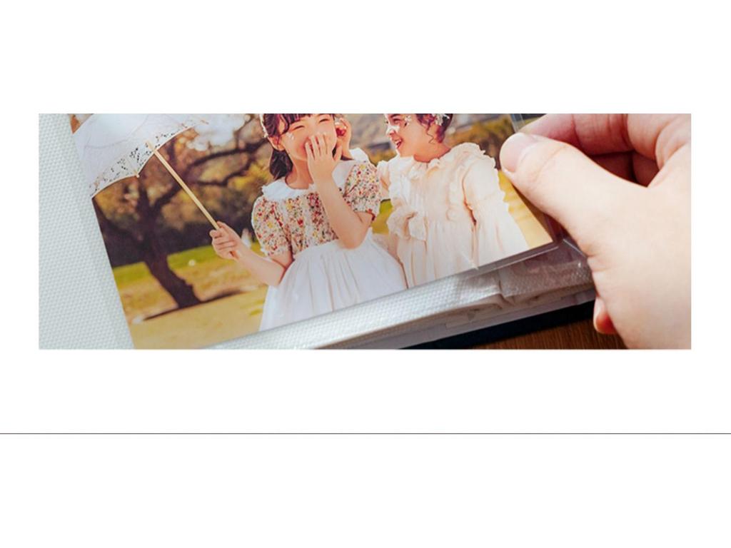 6-Inch Leather Slip-In Photo Album, Holds 5-Inch Photos, Commemorative Baby and Family Album, Large Capacity