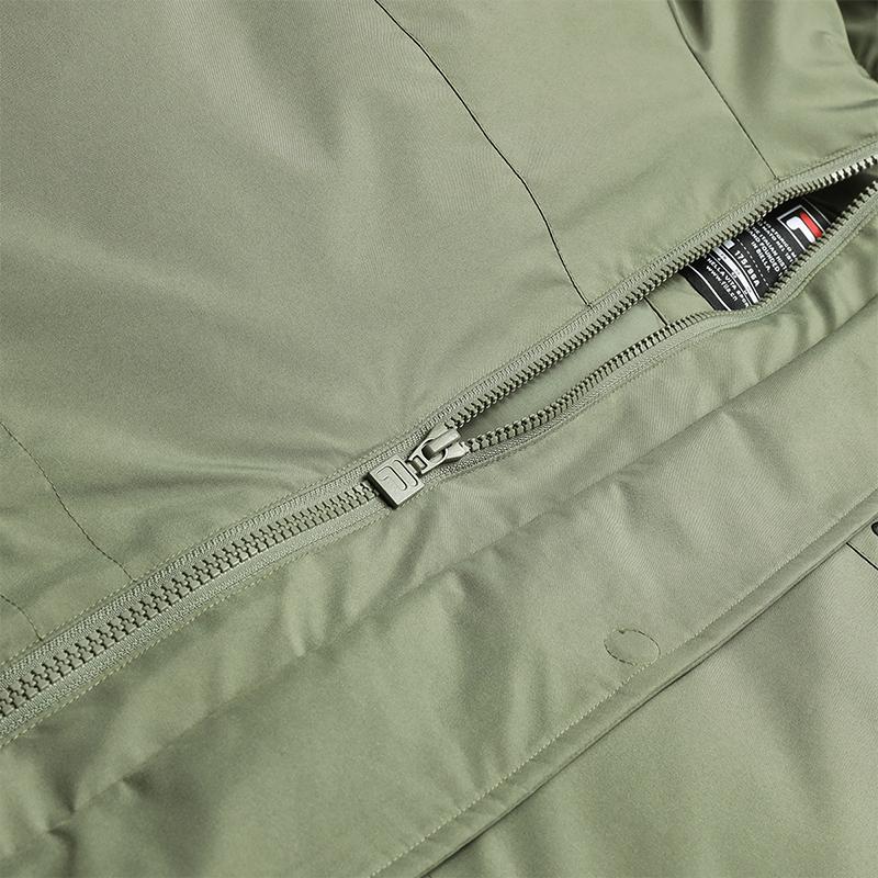 Fila Original Simple Fashion Retro Classic Versatile Comfortable Casual Warm Mid-Length Down Jacket Men Outerwear Green F61M549902FKK