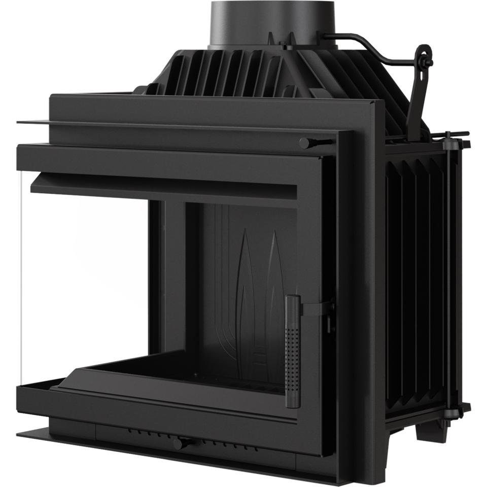 Cast Iron Fireplace KRATKI SIMPLE Left 8 kW Ø 200 Set