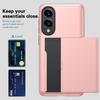 For Samsung Galaxy S25 Edge Case with Card Holder TPU + PC Phone Back Cover
