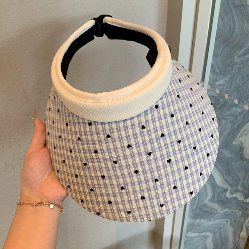 Sweet Empty Top Cap Anti-UV Visor Cap Peaked Hat Woman Sun Hat  Girl