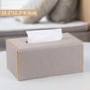 Yuzhuxun White Leather Tissue Box with Storage