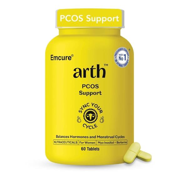 

Arth PCOS Tablets for Women |With Berberine & 40:1 Ratio of Myo-Inositol | Supplement For Irregular Periods | 60N Veg