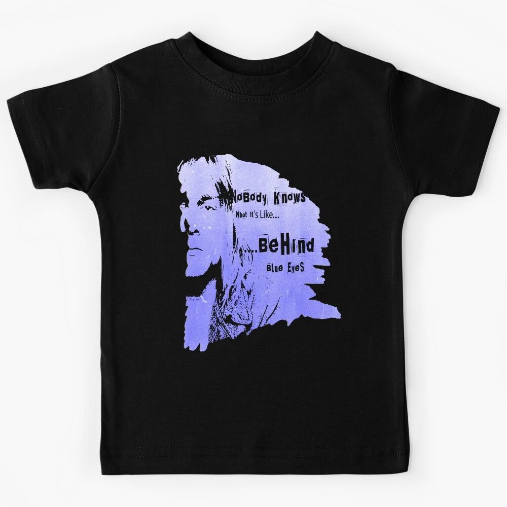 90 s Grunge Singer-Blue Grain With Text Kids T-Shirt 160