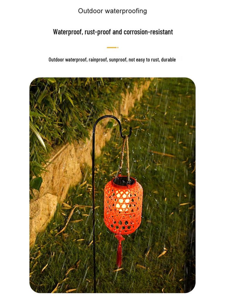 Iron Sheep Hook Garden Lamp Stand for Outdoor Decor