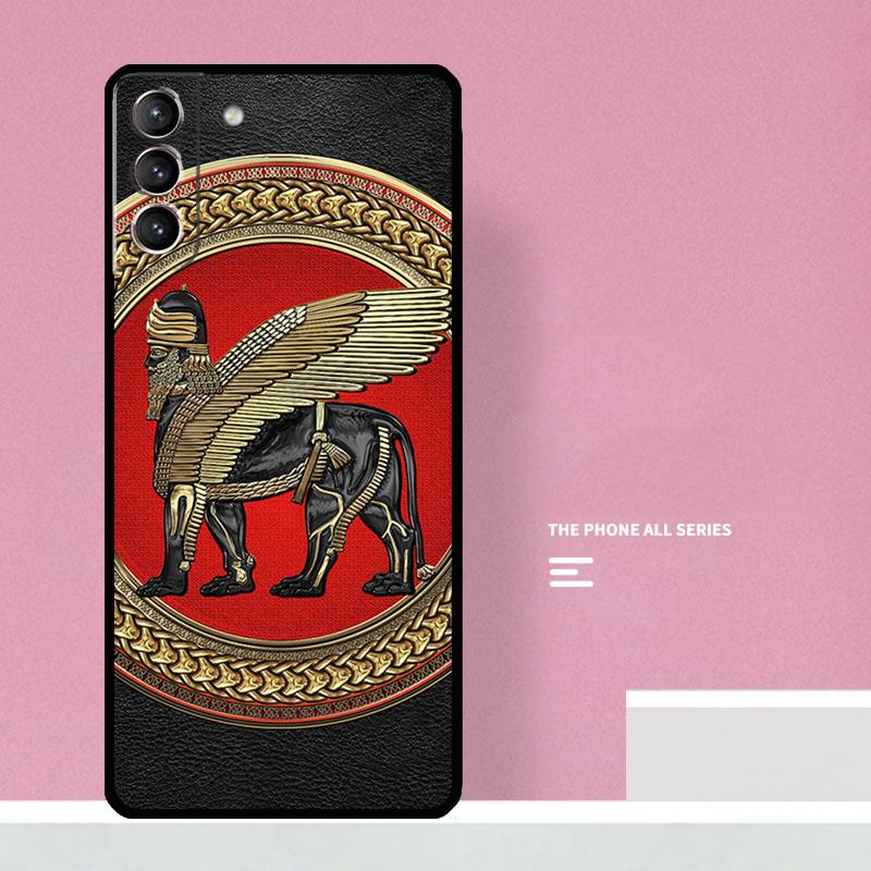 Lamassu Assyrian Winged Lion Phone Case For Samsung Galaxy S26 S23 Ultra S20 S21 S22 S24 S25 Plus S10 S25 FE Cover Coque