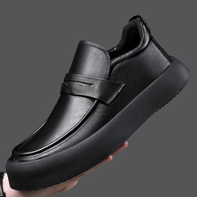 Schuhe Herren Leder Original Frühling/Herbst Neuer Trend Vielseitige Leder Business Casual Schuhe Rindsleder Herrenschuhe Slipper Mann