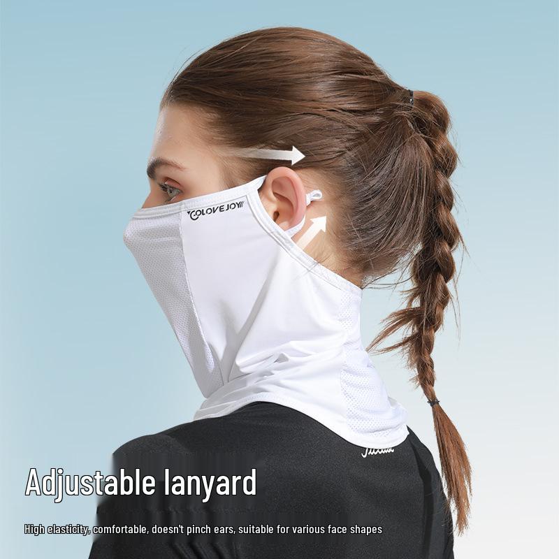 Summer Anti-UV Women's Face Mask with Neck and Ear Protection for Cycling and Golf