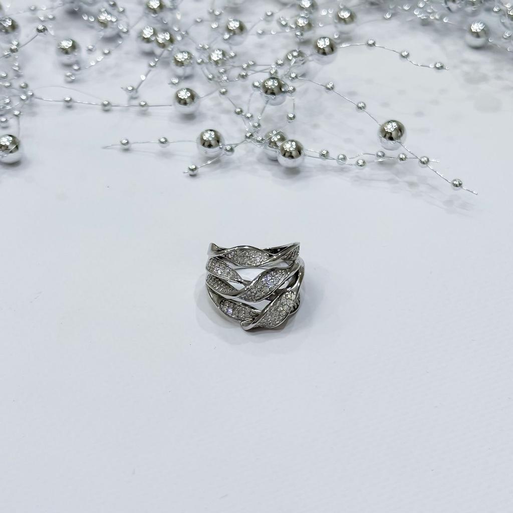 Bague en argent avec oxyde de zirconium, émail, poids du produit 9,85 g (2175254)