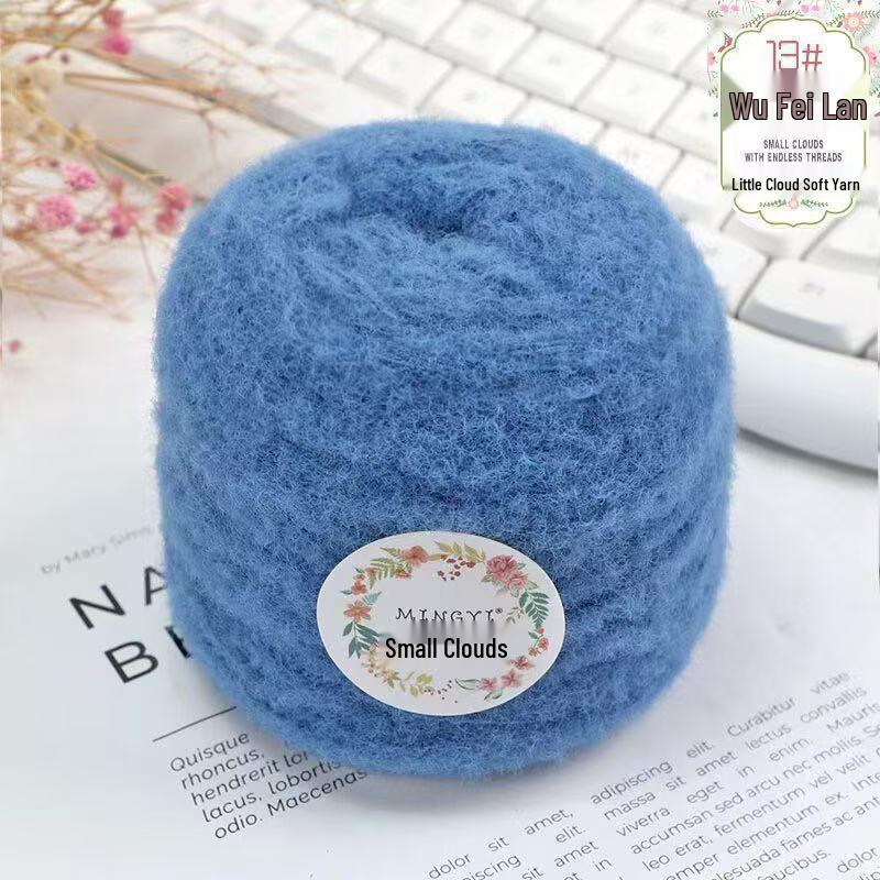 6-Strand Mousse Cloud Soft Scarf Hat Crochet Kit - Handmade Snow-Step DIY Milk Waffle Stitch Yarn