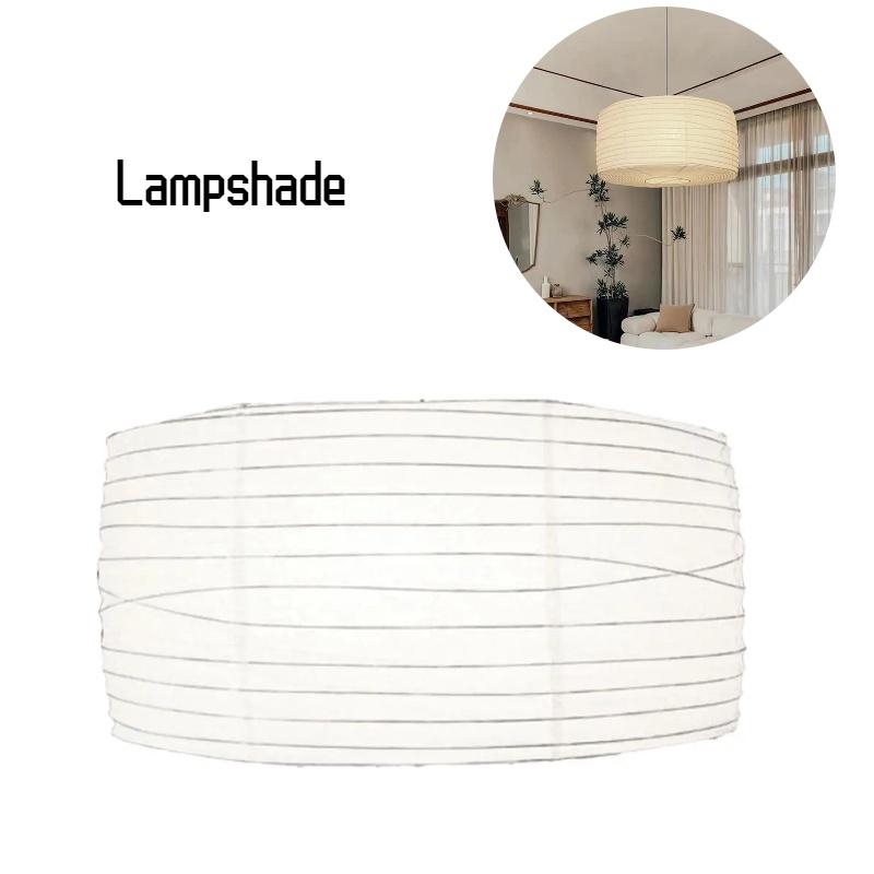 Paper Lamp Sheepskin Shades White Drum Shape Lantern Lampshade Living Room Decor