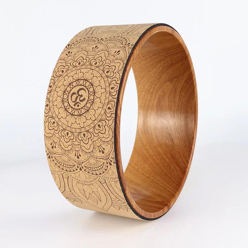 Yoga Wheel Shoulder Opener & Backbend Ring - Cork Pilates Circle for Flexibility & Fitness