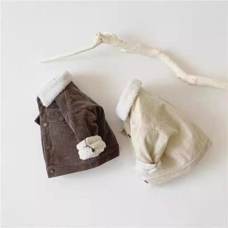 Korean Kids' Autumn Retro Lapel Cardigan - Trendy, Casual, and Loose Fit for Boys and Girls