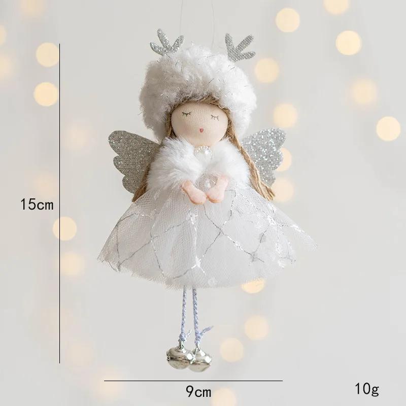 Christmas Decoration for Home, 4pcs Xmas Tree Pendant Ornaments, Navidad Angel Dolls Noel Natal New Year Gifts