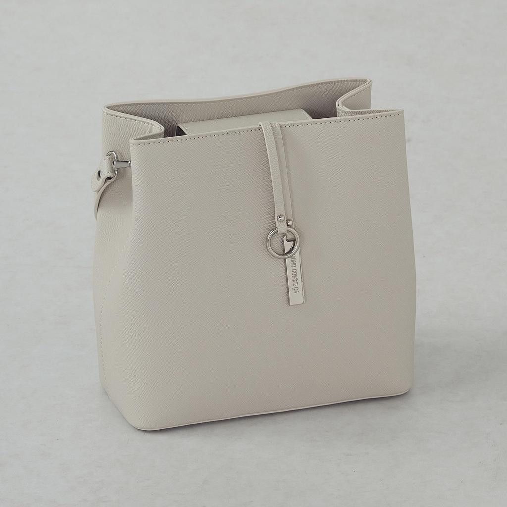 Comme Ca Ism Mono Comme Ca Logo Plate Mini Bag 95-20BM21-205 Beige F