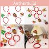 Playful 4pcs Christmas Holiday Headbands Featuring Festive Santa And Reindeer
