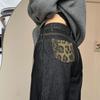 Fashionable Comfortable Black Wide-legged Jeans Women's Thin High-waisted Skinny Loose Drapey Straight Trousers Jeans for Women Long Denim Pants