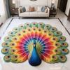 Soft Peacock Carpet Special-shaped Door Gasket Durable Blanket  for Living Room Tea Table Bedside