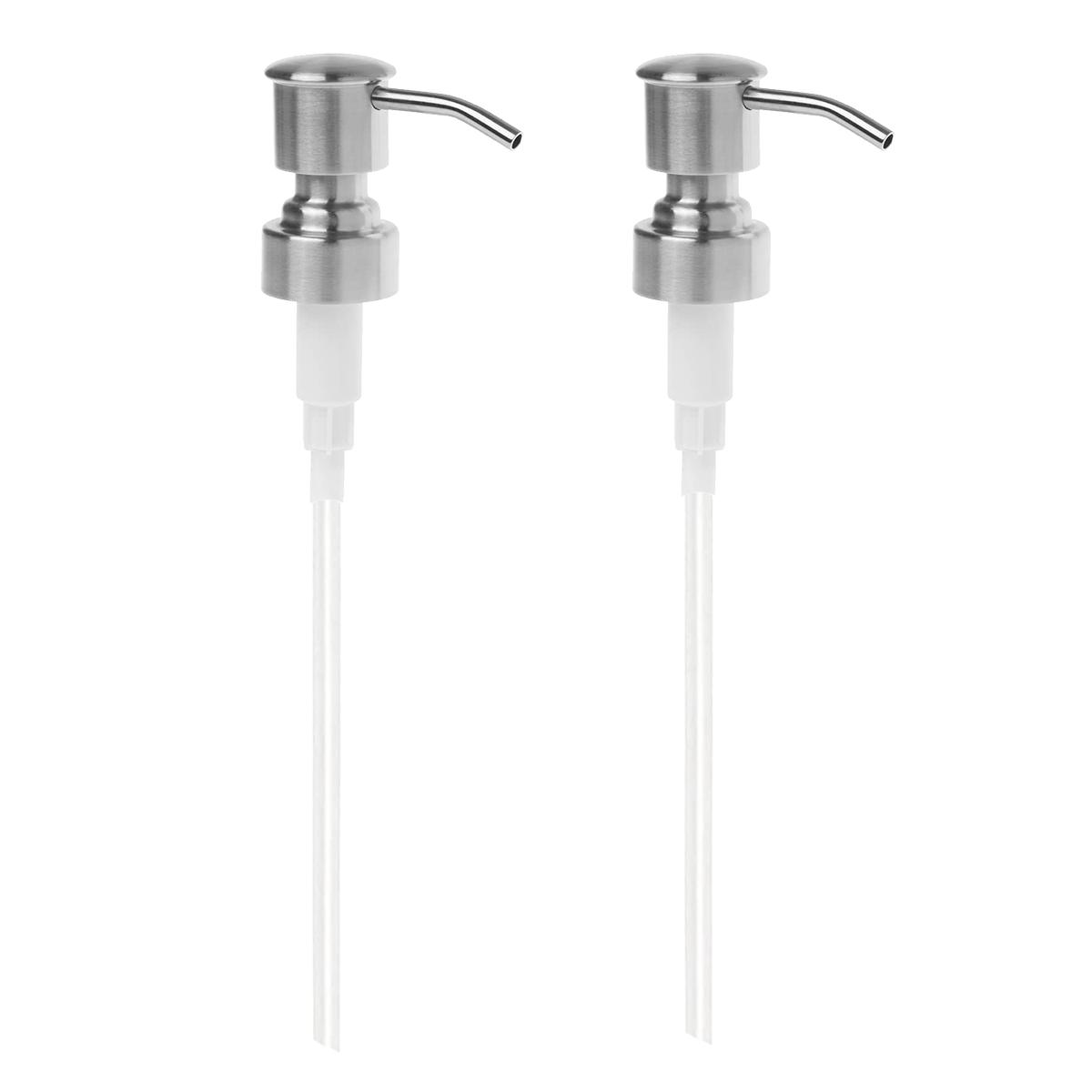 

2/4 шт. насос для мыла из нержавеющей стали, запасной насос для дозатора мыла, подходит для горлышка бутылки 25 мм, для столешницы кухни ванной комнаты