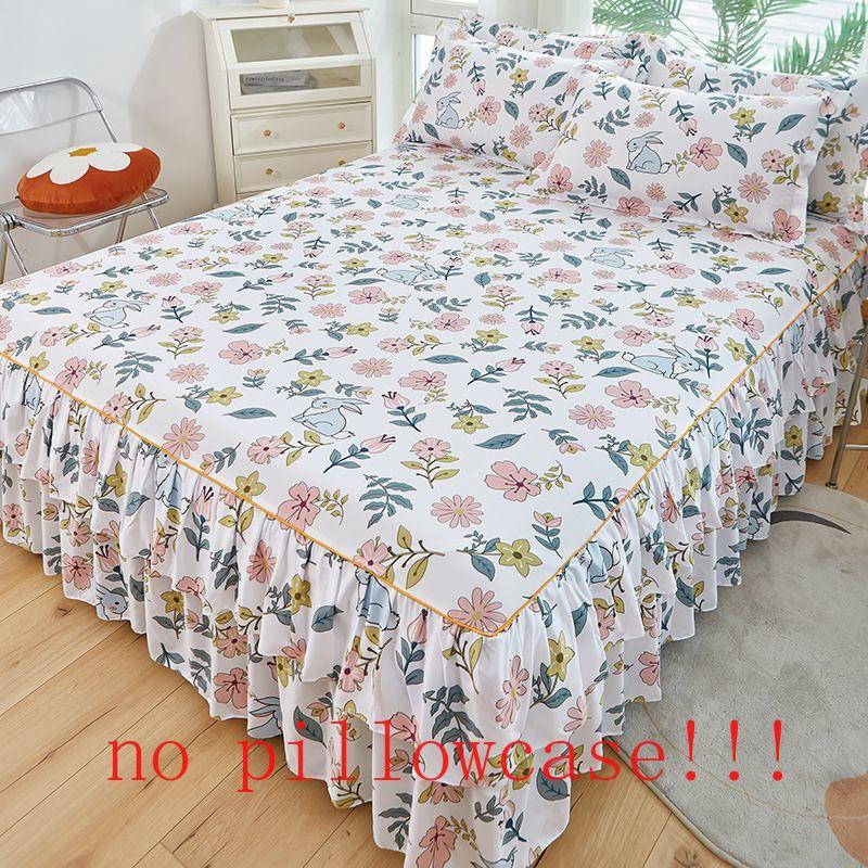 Korean Fashion Bed Skirt Washable Non-slip Single Double Bedding Luxury Modern Skin-friendly Soft Bedspread King Queen Size Home