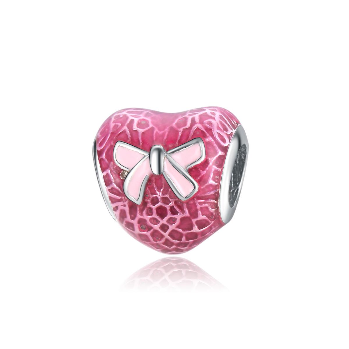 

New 925 Silver Pink Series Cake maker nurse Multi colored Cube Bead Charm Exquisite Jewelry Fit 3mm Bracelet Diy Gift Birthday