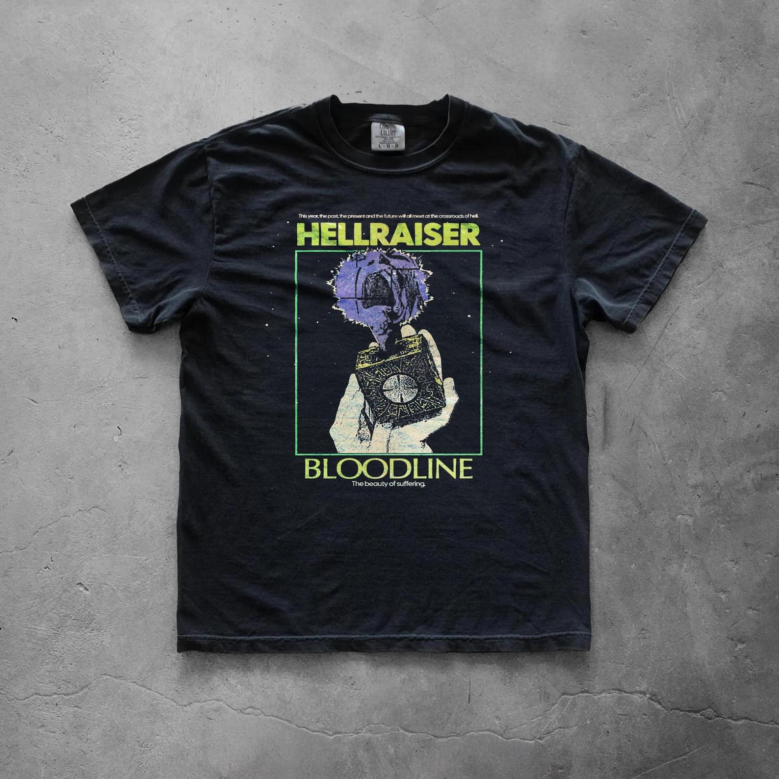 Retro 90s Gothic Horror Graphic Tee, Puzzle Box Hellraiser T Shirt S