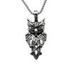 Nerezová ocel Šperky Pro Muže A Ženy Vintage Sova Slitina Přívěsek Titanová Ocel Náhrdelník Svetrový Řetízek