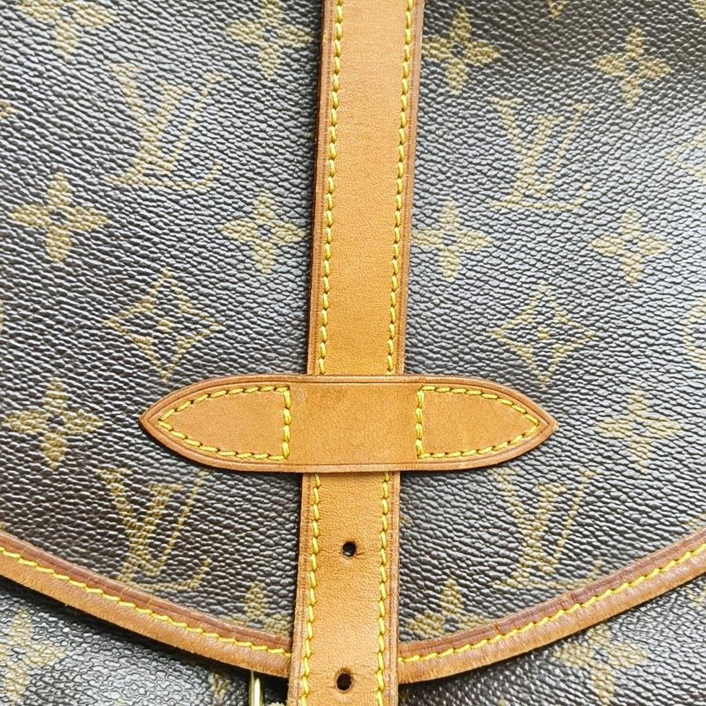 [Pre-Owned] Monogram Saumur 30 Iconic Classic Logo Print Adjustable Shoulder Strap Canvas And Leather Messenger Bag - Fair #9WBDKH