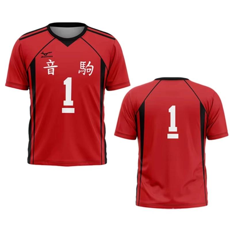Japanese Anime Haikyuu Jersey Nekoma High School Kuroo Tetsurou Kozume Kenma Street Sports Oversized Men And Women Tee