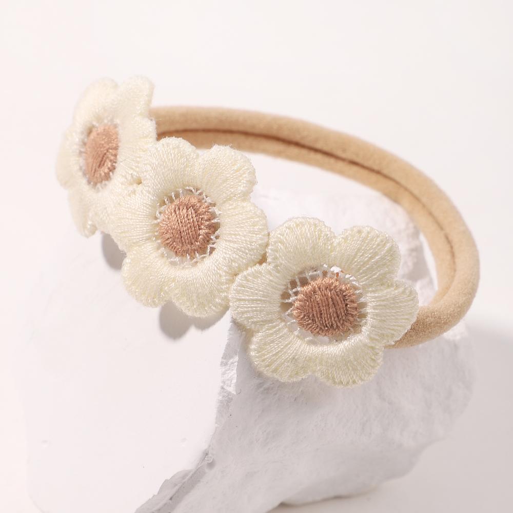 Cute Flowers Headband for Baby Girls Elastic Soft Newborns Butterfly Bows Hair Band Infant Hair Accessories