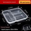 Disposable 3-Compartment Takeaway Food Containers