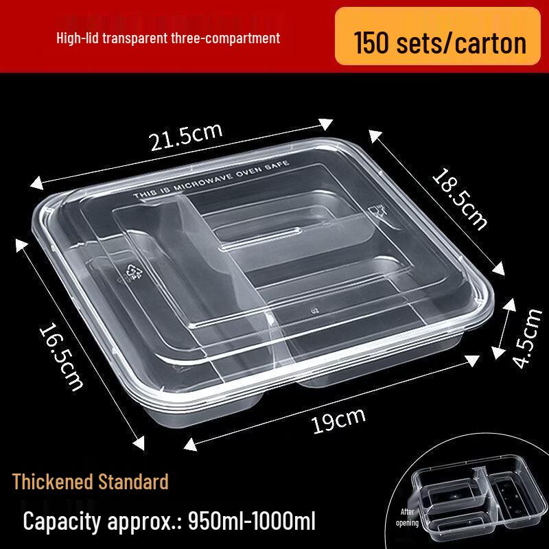 Disposable Multi-Compartment Meal Prep Containers
