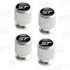 Aluminum For ST Logo Ford Focus Fiesta Mondeo Ecosport Puma Bronco C-MAX Hybrid 4pcs Car Decor Wheel Tire Valve Caps Stem Cover