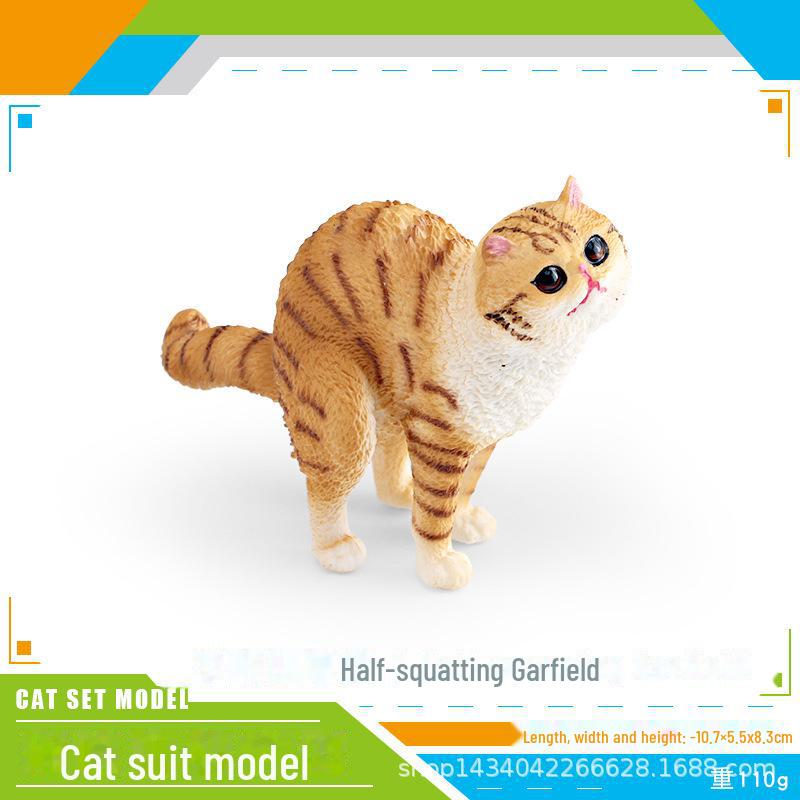 Seashell Cat Figurine: Realistic Kitten Toy Model