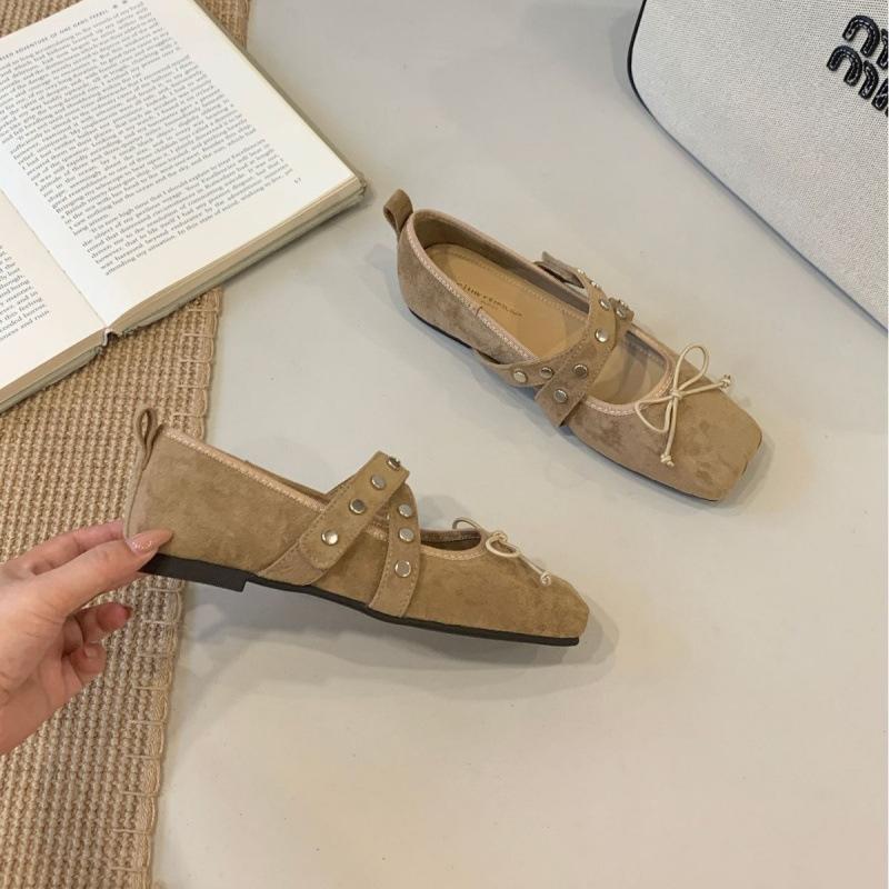 2025 Autumn New Shallow Mouth Flat Bottom Mary Jane Single Shoes Women's Shoes with Gentle Wind Round Head Ballet Shoes