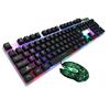 104/105 Keys Custom RGB Backlit Gaming Keyboard and Mouse Azerty Clavier Gamer Deutsche Tastatur Wired for Gamers