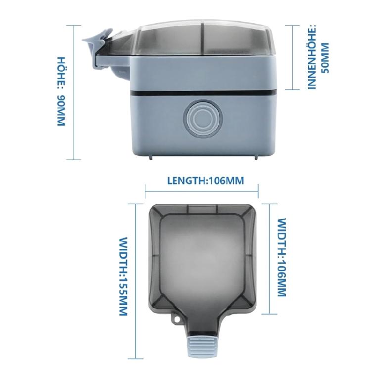 Gniazdko Elektryczne Wodoodporne 2-gniazdowe Puszka z Zamykaną Pokrywą do Ogrodu