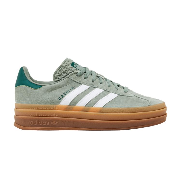 adidas Women s Gazelle Bold  Silver Green Gum  38