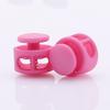 Double Hole Spring Cord Locks for Shoelaces and Bags 14 mm 17 Round Plastic Toggles 16 Colours