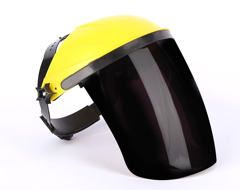 Lightweight Head-Mounted Transparent Face Shield for Welding and Grinding Protection