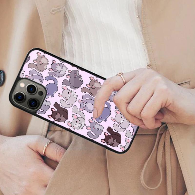 

Cute Cartoon Chinchilla Back Magnetic Phone Case For APPLE iPhone 17 Air 16 14 13 12 Pro Max 15 Plus Charge MagSafe Cover iPhone 13mini