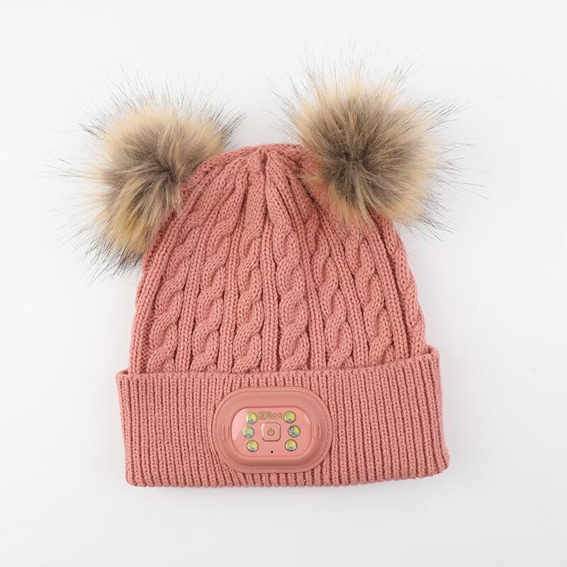

Kids LED Light Knitted Hat with Pom-pom
