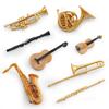Coleção de Modelos de Instrumentos de PVC Clássicos com Detalhes Precisos para Decoração de Casa e Presente
