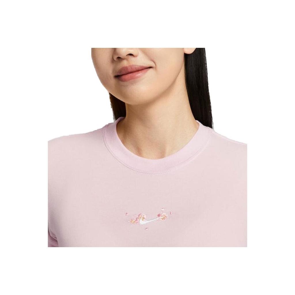 Nike Casual Round Neck Short Sleeve T-Shirt Women tops Pink IF2007-655