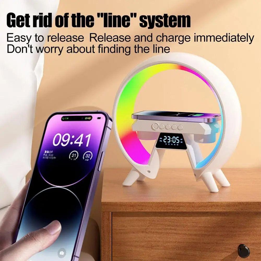 Led Multifunction Alarm Clock Speakers ABS Night Light Sound Music Player Home Decor