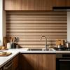 2 Stuks Afpellen en Plakken Achterwand Tegel, Hout Raster Streep Zelfklevende Behang, Nep Hout Look Waterdichte Muur Tegel Sticker voor Keuken, Badkamer